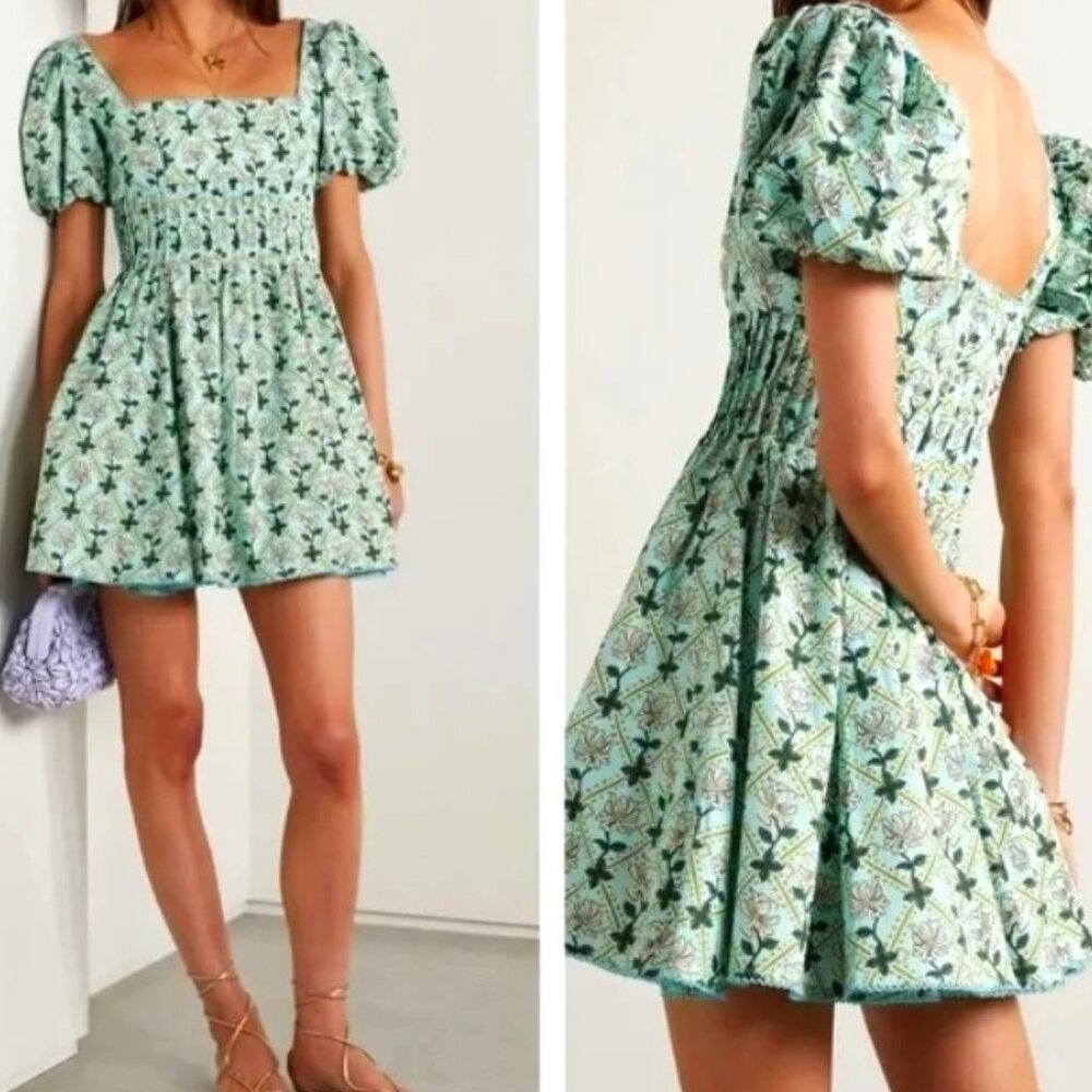 Agua by Agua Bendita Herbal Teal Dress Size XS NWT